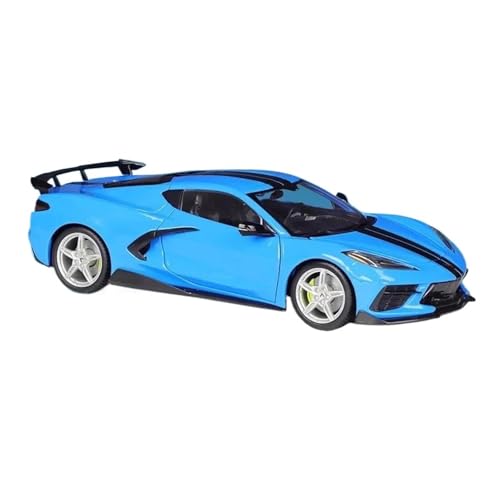 YCNXEB Miniatur Modelle 1 18 Für Corvette Stingray 2020 Coupe Simulation Druckguss Auto Metall Legierung Modell Auto Spielzeug Sammlung Geschenke Originalgetreue Nachbildung(Blau) von YCNXEB