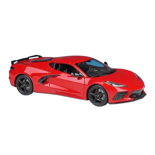 YCNXEB Miniatur Modelle 1 18 Für Corvette Stingray 2020 Coupe Simulation Druckguss Auto Metall Legierung Modell Auto Spielzeug Sammlung Geschenke Originalgetreue Nachbildung(Rot) von YCNXEB