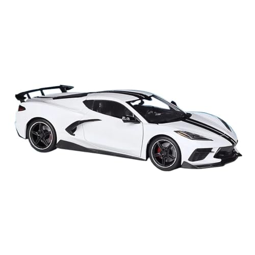 YCNXEB Miniatur Modelle 1 18 Für Corvette Stingray 2020 Coupe Simulation Druckguss Auto Metall Legierung Modell Auto Spielzeug Sammlung Geschenke Originalgetreue Nachbildung(White) von YCNXEB