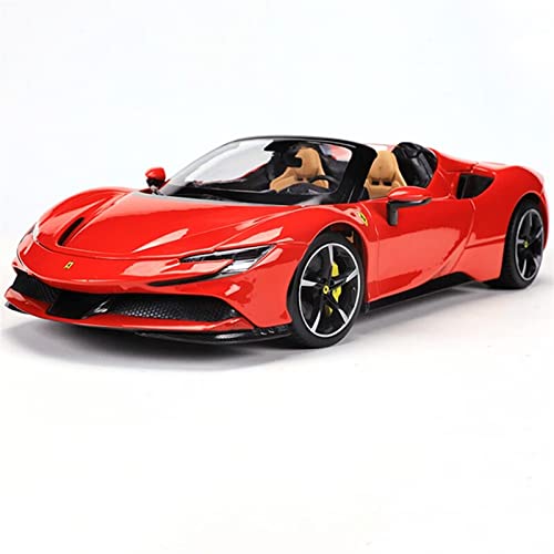YCNXEB Miniatur Modelle 1 18 Für Ferrari SF90 Cabrio Rot Legierung Druckguss Statisches Modellauto Handwerk Sammlung Geschenk Originalgetreue Nachbildung von YCNXEB
