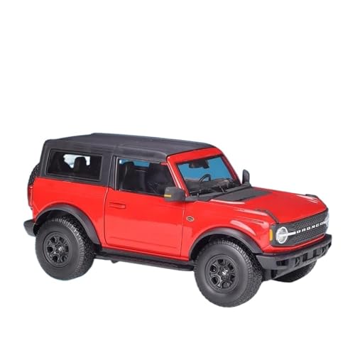 YCNXEB Miniatur Modelle 1 18 Für Ford 2021 Bronco Wildtrak Simulation Legierung Fertiges Automodell Mit Base Collection Ornament Originalgetreue Nachbildung(Rot) von YCNXEB