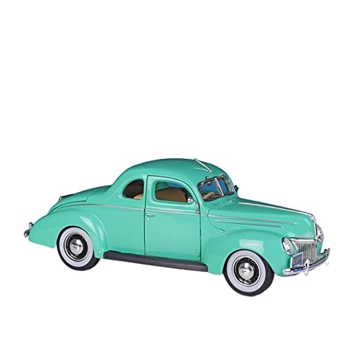 YCNXEB Miniatur Modelle 1 18 Für Ford Deluxe 1939 Rot Druckguss Metall Skala Simulation Auto Modell Spielzeug Geschenk Indoor Display Originalgetreue Nachbildung(B) von YCNXEB