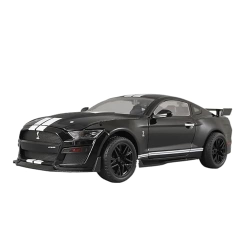YCNXEB Miniatur Modelle 1 18 Für Ford Mustang Shelby GT500 Legierung Sportwagen Modell Diecast Metall Spielzeugauto Modell Sound Licht Sammlung Geschenke Originalgetreue Nachbildung(Schwarz) von YCNXEB