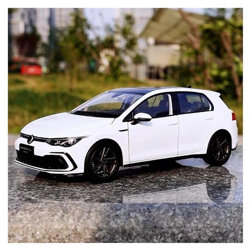 YCNXEB Miniatur Modelle 1 18 Für Golf R-Linie 8. Generation Fahrzeug Druckguss Legierung Auto Modell Ornamente Sammlung Originalgetreue Nachbildung(White) von YCNXEB
