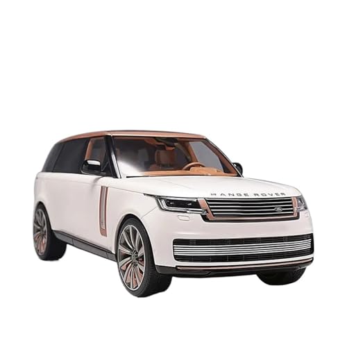 YCNXEB Miniatur Modelle 1 18 Für Großes Neues Land Range Rover SUV Legierung Auto Modell Diecast Metall Spielzeug Geländewagen Modell Sound Und Licht Originalgetreue Nachbildung(White) von YCNXEB