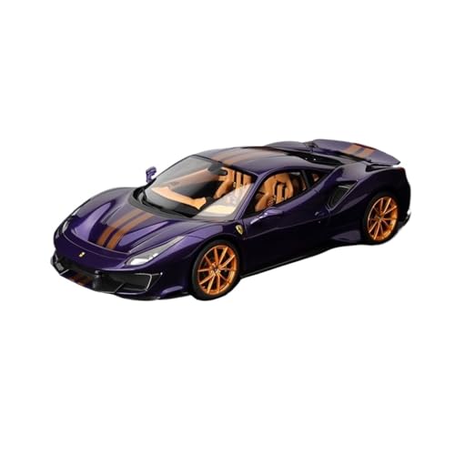 YCNXEB Miniatur Modelle 1 18 Für Handgefertigte Limited Edition Ferrari 488Pista Hardtop BBR Resin Car Model Hobbyist Collection Showcase Originalgetreue Nachbildung(Purple 3 Hardtop) von YCNXEB