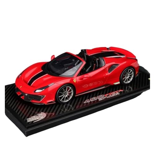 YCNXEB Miniatur Modelle 1 18 Für Handgefertigte Limited Edition Ferrari 488Pista Hardtop BBR Resin Car Model Hobbyist Collection Showcase Originalgetreue Nachbildung(Red 4 Convertible) von YCNXEB