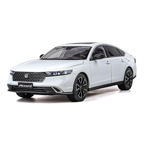 YCNXEB Miniatur Modelle 1 18 Für Honda Eleventh Accord Legierung Auto Modell Druckguss Metall Modell Simulation Sound Und Licht Sammlung Originalgetreue Nachbildung(White) von YCNXEB