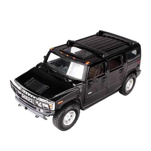 YCNXEB Miniatur Modelle 1 18 Für Hummer H2 SUV2003 Auto Druckgusslegierung Offroad-Modellauto Spielzeugsammlung Dekoration Originalgetreue Nachbildung(Schwarz) von YCNXEB
