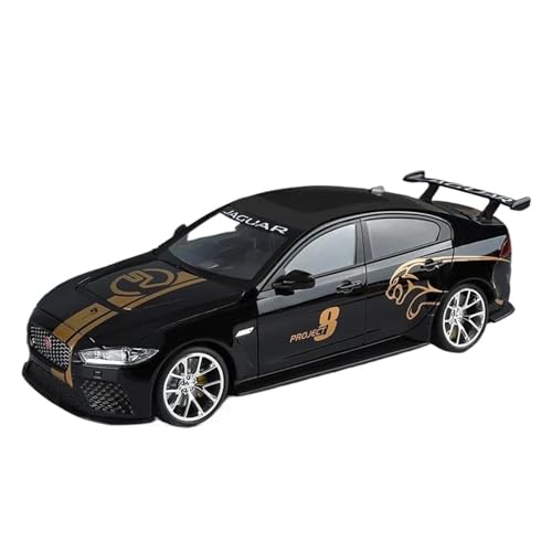 YCNXEB Miniatur Modelle 1 18 Für Jaguar XE SV Projekt 8 Legierung Fahrzeuge Modell Diecast Metall Sound Licht Sammeln Spielzeug Geschenke Originalgetreue Nachbildung(Schwarz) von YCNXEB