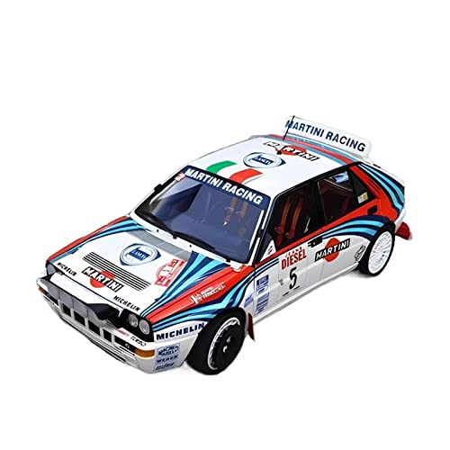 YCNXEB Miniatur Modelle 1 18 Für Lancia Delta Hf Martini Malerei Legierung Simulation Auto Modell Metall Racing Sammler Spielzeugauto Originalgetreue Nachbildung(A) von YCNXEB
