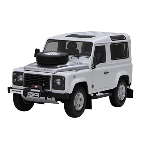YCNXEB Miniatur Modelle 1 18 Für Land Rover Defender 90 Legierungssimulation Offroad-Automodell Doppeltürige Kurzachsenversion Weiß Nachbildung(Silber) von YCNXEB