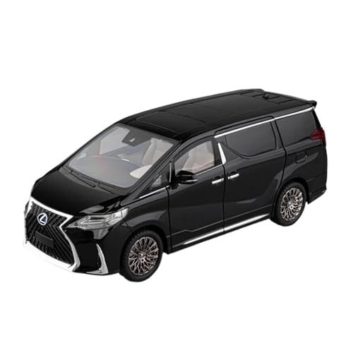 YCNXEB Miniatur Modelle 1 18 Für Lexus LM300 MPV Legierung Auto Druckguss Metall Spielzeug Nutzfahrzeuge Auto Modell Simulation Sound Und Licht Originalgetreue Nachbildung(Schwarz) von YCNXEB