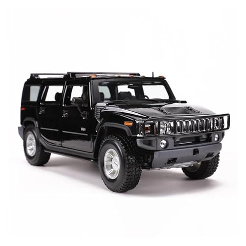 YCNXEB Miniatur Modelle 1 18 Für Maßstab Hummer H2 Modell SUV Metall Druckguss Geländewagen Legierung Fahrzeug Modell Klassiker Erwachsene Souvenir Display Originalgetreue Nachbildung(Schwarz) von YCNXEB