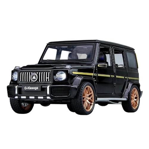 YCNXEB Miniatur Modelle 1 18 Für Mercedes Benz G63 Geländewagen Legierung Modellauto Sound Licht Pull Back Collection Spielzeug Originalgetreue Nachbildung(Schwarz) von YCNXEB