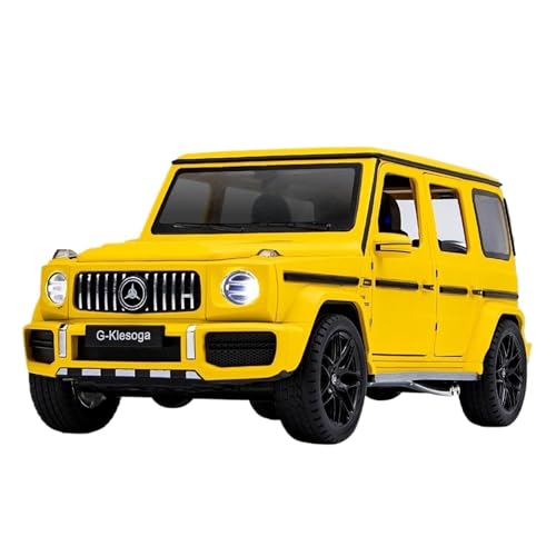 YCNXEB Miniatur Modelle 1 18 Für Mercedes Benz G63 Geländewagen Legierung Modellauto Sound Licht Pull Back Collection Spielzeug Originalgetreue Nachbildung(Yellow) von YCNXEB