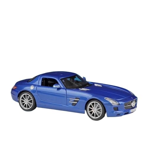 YCNXEB Miniatur Modelle 1 18 Für Mercedes Benz SLS AMG Alloy Sports Car Diecast Metal Toy Vehicle Model Simulation Originalgetreue Nachbildung(Blau) von YCNXEB