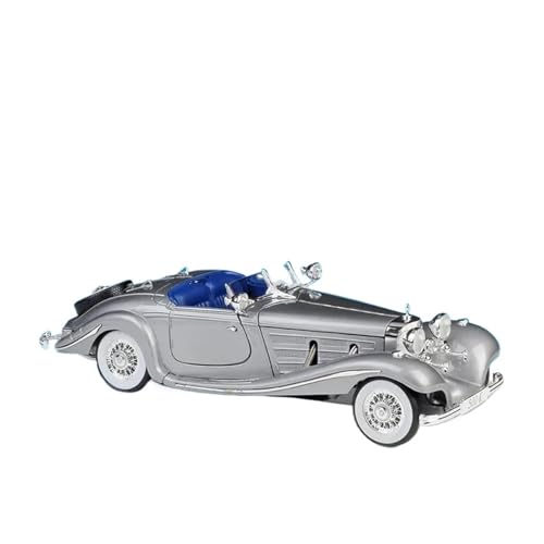 YCNXEB Miniatur Modelle 1 18 Für Mercedes-Benz1963 500K Oldtimer-Hochfahrzeug-Legierungsmodell, Bürodekoration, Enthusiasten-Sammlung Originalgetreue Nachbildung(Gray) von YCNXEB