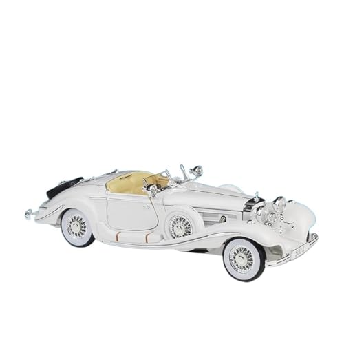 YCNXEB Miniatur Modelle 1 18 Für Mercedes-Benz1963 500K Oldtimer-Hochfahrzeug-Legierungsmodell, Bürodekoration, Enthusiasten-Sammlung Originalgetreue Nachbildung(White) von YCNXEB