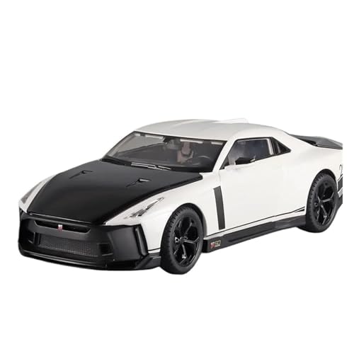 YCNXEB Miniatur Modelle 1 18 Für Nissan GTR50 Supercar Diecast Metall Legierung Modell Auto Mit Spray Sound Licht Zurückziehen Sammlung Geschenk Originalgetreue Nachbildung(White) von YCNXEB