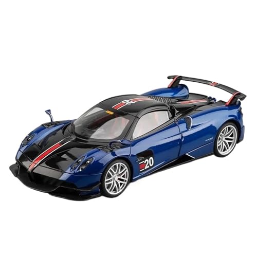 YCNXEB Miniatur Modelle 1 18 Für Pagani Huayra BC Legierung Sportwagen Druckguss Metall Rennwagen Modell Sound Und Licht Auto Spielzeug Sammlung Vitrine Originalgetreue Nachbildung(Blau) von YCNXEB