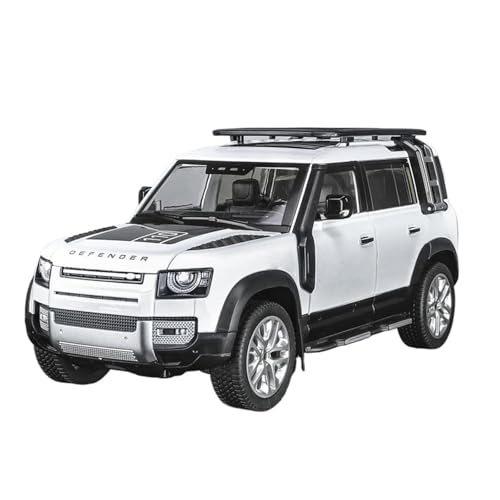 YCNXEB Miniatur Modelle 1 18 Für Range Land Rover Defender SUV Legierung Auto Diecast Metall Spielzeug Off-Road Modell Sound Licht Simulation Originalgetreue Nachbildung(White) von YCNXEB