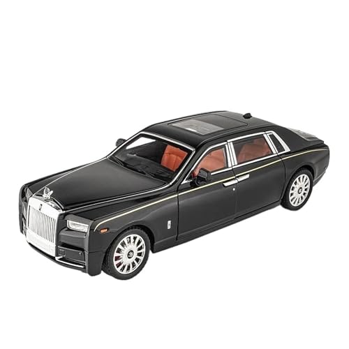 YCNXEB Miniatur Modelle 1 18 Für Rolls Royce Phantom Legierung Luxy Auto Diecast & Spielzeug Metall Auto Modell Sammlung Simulation Sound Licht Originalgetreue Nachbildung(Schwarz) von YCNXEB