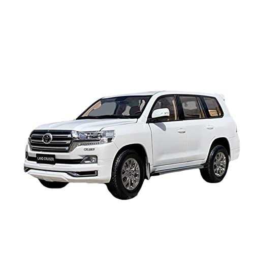 YCNXEB Miniatur Modelle 1 18 Für Toyota Land Cruiser Cool Road Ze Weiß SUV Legierung Druckguss Modellauto Sammlung Geschenk Originalgetreue Nachbildung(Left Rudder) von YCNXEB