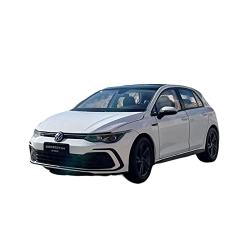 YCNXEB Miniatur Modelle 1 18 Für Volkswagen Golf Weiß Legierung Druckguss Statische Modellauto Handwerk Sammlung Display Männer Geschenk Originalgetreue Nachbildung von YCNXEB