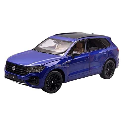 YCNXEB Miniatur Modelle 1 18 Für Volkswagen Touareg Wraith Blue Legierung Druckguss Statisches Modellauto Handwerk Sammlung Geschenk Originalgetreue Nachbildung von YCNXEB