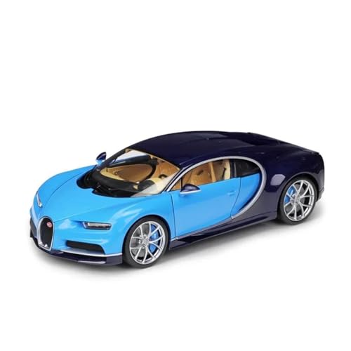 YCNXEB Miniatur Modelle 1 18 Für Welly GTA Bugatti Chiron 2016 Super Car Metalldruckguss Modell CarToy Collection Dekoration Originalgetreue Nachbildung(Blau) von YCNXEB