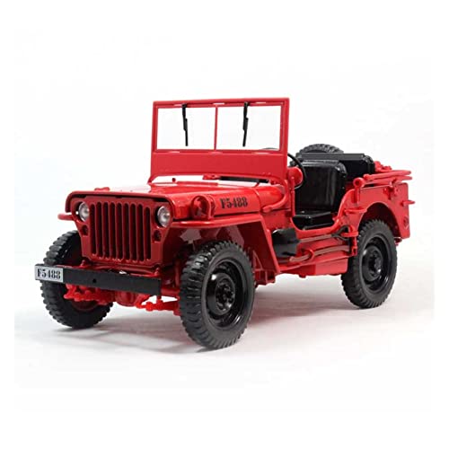 YCNXEB Miniatur Modelle 1 18 Geeignet for Militär Cabrio Simulation Druckguss Modellauto Spielzeug Sammlung Geschenk Rot Originalgetreue Nachbildung von YCNXEB