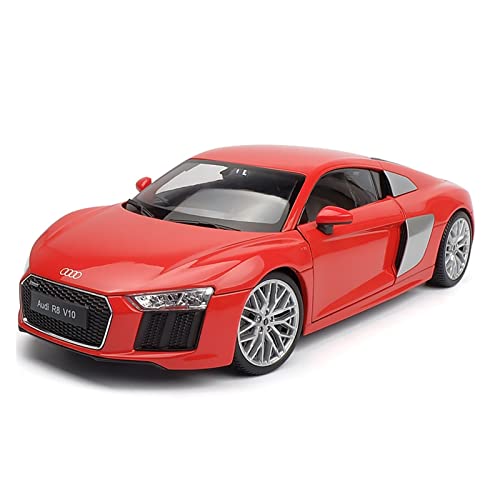 YCNXEB Miniatur Modelle 1 18 Simulation Für Audi R8 Alloy Super Sports Car Modell Diecast Vehicle Adults Collection Gift Display Originalgetreue Nachbildung(Rot) von YCNXEB