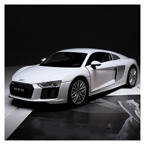 YCNXEB Miniatur Modelle 1 18 Simulation Für Audi R8 Alloy Super Sports Car Modell Diecast Vehicle Adults Collection Gift Display Originalgetreue Nachbildung(White) von YCNXEB