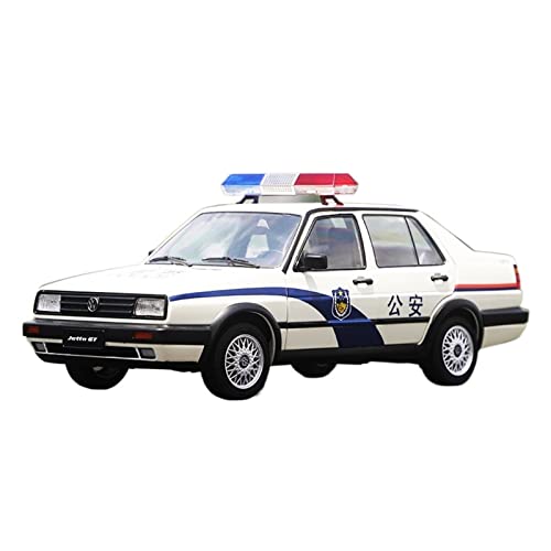 YCNXEB Miniatur Modelle 1 18 for Volkswagen Jetta Weiß Polizeiauto Legierung Druckguss Modellauto Sammlung Display Geschenk Nachbildung von YCNXEB