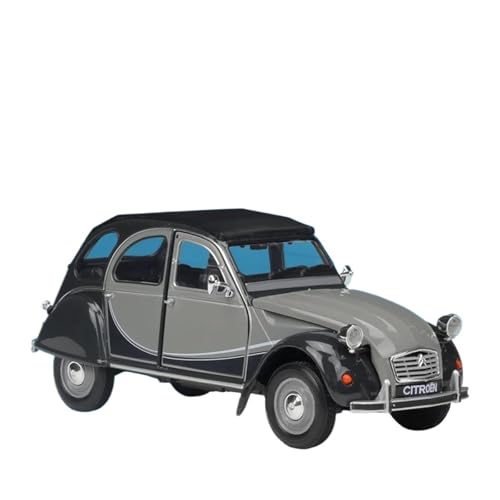 YCNXEB Miniatur Modelle 1 24 Citroen 2CV 6 Charleston Legierungsautomodell Druckguss-Metall Klassisches Retro-Auto Fahrzeuge Modellsammlung, Spielzeug Originalgetreue Nachbildung(Gray) von YCNXEB