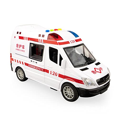 YCNXEB Miniatur Modelle 1 24 Für Ambulance 120 Alloy Die Casting Model Collection Display Spielzeugauto Kindergeschenke Originalgetreue Nachbildung von YCNXEB