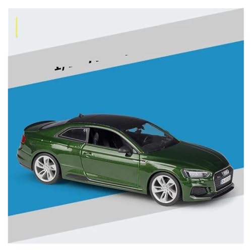 YCNXEB Miniatur Modelle 1 24 Für Audi RS5 Coupe Modell Druckguss Metall Sport Auto Fahrzeug Modell Spielzeug Geschenk Originalgetreue Nachbildung(Grün) von YCNXEB