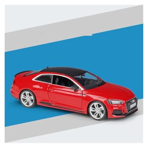 YCNXEB Miniatur Modelle 1 24 Für Audi RS5 Coupe Modell Druckguss Metall Sport Auto Fahrzeug Modell Spielzeug Geschenk Originalgetreue Nachbildung(Rot) von YCNXEB