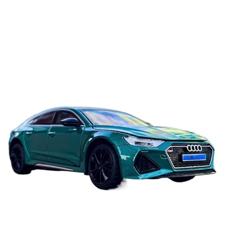 YCNXEB Miniatur Modelle 1 24 Für Audi RS7 Coupe Legierungsauto Druckguss Spielzeugfahrzeuge Metallautomodellsimulation Sound- Und Lichtkollektion Originalgetreue Nachbildung(Grün) von YCNXEB