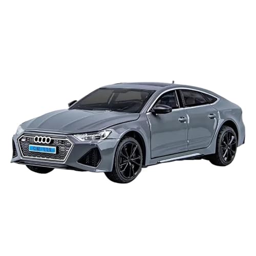 YCNXEB Miniatur Modelle 1 24 Für Audi RS7 Sportback Legierung Druckguss Spielzeugauto Modell Rad Sound Und Licht Spielzeug Sammlerstück Geschenk Originalgetreue Nachbildung(Gray) von YCNXEB