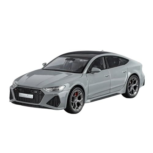 YCNXEB Miniatur Modelle 1 24 Für Audi RS7 Sportback Luxus Mittelgroße Autos Legierung Druckguss Modell Auto Sound & Licht Hobby Sammlerstücke Originalgetreue Nachbildung(Silber) von YCNXEB
