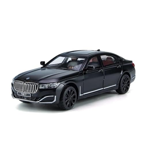 YCNXEB Miniatur Modelle 1 24 Für BMW DIE 7 760LI Auto Modell Legierung Auto Diecast Auto Modell Sound Spielzeug Originalgetreue Nachbildung(Schwarz) von YCNXEB