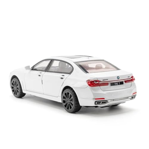 YCNXEB Miniatur Modelle 1 24 Für BMW DIE 7 760LI Auto Modell Legierung Auto Diecast Auto Modell Sound Spielzeug Originalgetreue Nachbildung(White) von YCNXEB