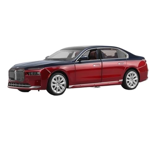 YCNXEB Miniatur Modelle 1 24 Für BMW DIE I7 G70 M70L Limousine Legierung Metall Diecast Auto Modell Sound & Licht Hobby Sammelt Originalgetreue Nachbildung(Rot) von YCNXEB