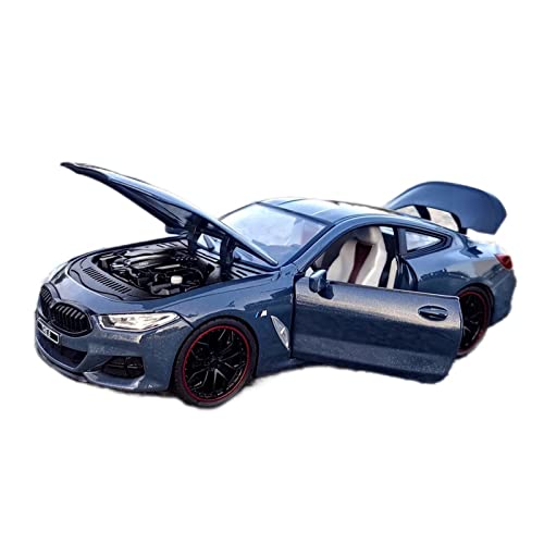 YCNXEB Miniatur Modelle 1 24 Für BMW M840i Legierung Sportwagenmodell Druckguss Sound Licht Pull-Back Fahrzeug Sammlung Dekoration Geschenk Originalgetreue Nachbildung(Blau) von YCNXEB