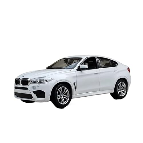 YCNXEB Miniatur Modelle 1 24 Für BMW X6M X6 SUV Legierung Sport Auto Modell Druckguss Metall Fahrzeuge Modell Auto Simulation Sammlung Spielzeug Originalgetreue Nachbildung(White) von YCNXEB