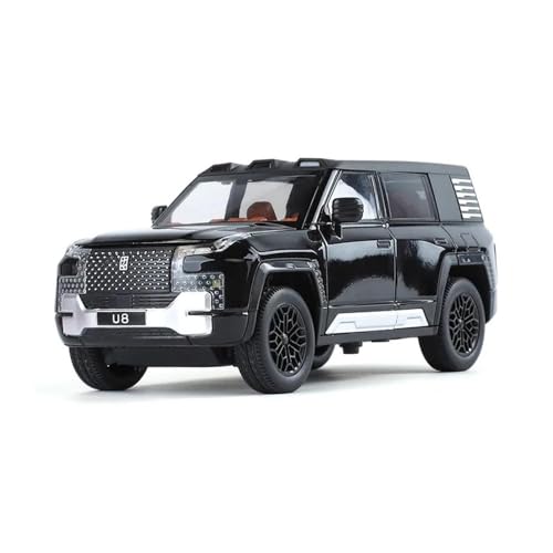 YCNXEB Miniatur Modelle 1 24 Für BYD Schauen Sie Sich U8 SUV Legierungsauto-Druckgussmodell Metallspielzeug GeländewagenBumerangAutoSpielzeugSoundbereich Originalgetreue Nachbildung(Schwarz) von YCNXEB