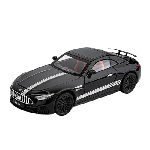 YCNXEB Miniatur Modelle 1 24 Für Benz SL63 Sportwagen Legierung Maßstab Auto Modell Diecast Metall Sound Licht Sammlung Spielzeug Fahrzeug Originalgetreue Nachbildung(Schwarz) von YCNXEB