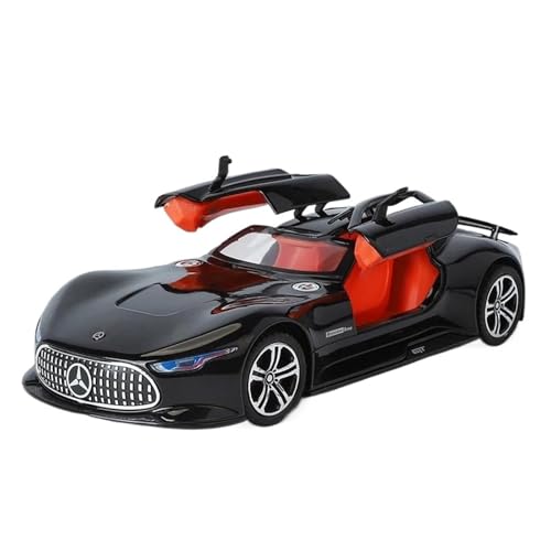 YCNXEB Miniatur Modelle 1 24 Für Benzs Vision GT Legierung Sportwagen Diecast Metall Spielzeug Rennfahrzeug Modell Simulation Sound Und Licht Originalgetreue Nachbildung(Schwarz) von YCNXEB